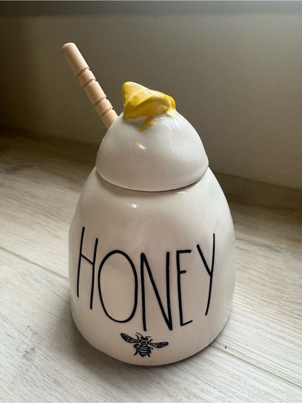 Rae Dunn White Ceramic Piece with Black Stamp